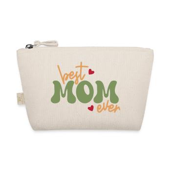Best Mom Ever Heart Typography - Organic Pouch - nature - Front