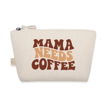 Mama Braucht Kaffee Lustiger Kaffee Mama Spruch - Bio-Täschchen - Natur - Vorne