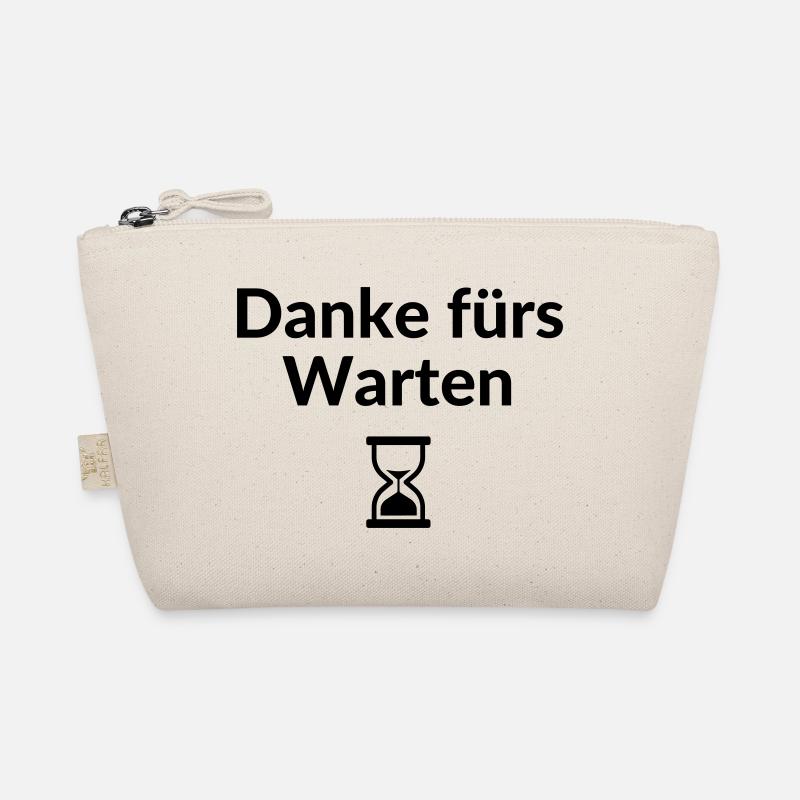 Danke fürs Warten Sanduhr Verspätung Bio-Täschchen
