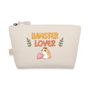 Hamster-Liebhaber-Design mit rosa Herz - Bio-Täschchen - Natur - Vorne