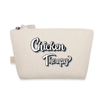 Chicken Therapy Humor Design - Organic Pouch - nature - Front