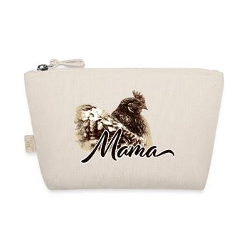 Charming Chicken Illustration with Mother Motif - Organic Pouch - nature - Front
