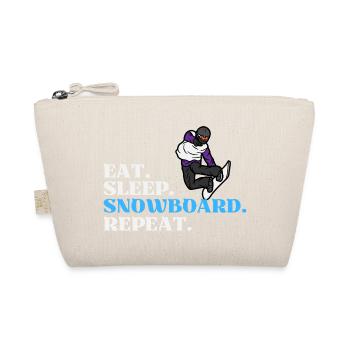 Eat Sleep Snowboard Repeat - Organic Pouch - nature - Front
