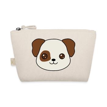 Charming Puppy Cartoon Design - Organic Pouch - nature - Front