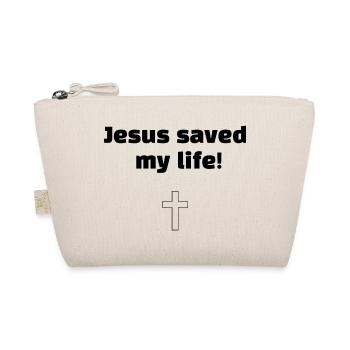 Jesus hat mir das Leben gerettet - Bio-Täschchen - Natur - Vorne