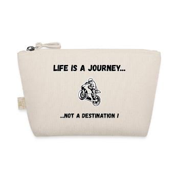 Motorbike Life Journey Quote Design - Organic Pouch - nature - Front