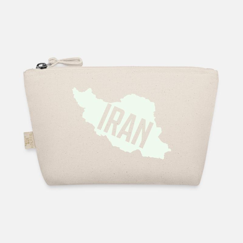 Iran Map Bold Typography Bio-Täschchen
