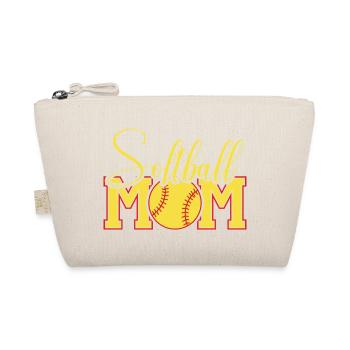 Softball Mom Ball Crest - Organic Pouch - nature - Front