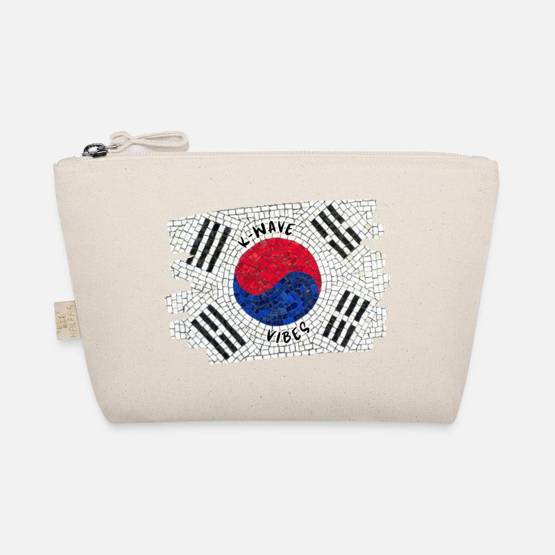 K-Wave Vibes Corée Drapeau Mosaïque Design Trousse biologique