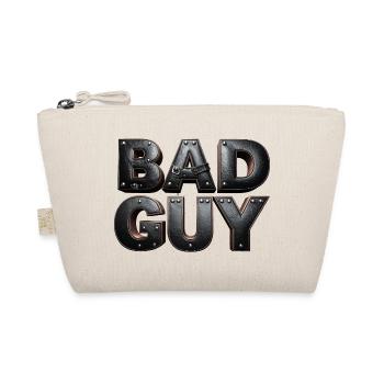 Bad Guy – 3D Buchstaben im Leder Look Style - Bio-Täschchen - Natur - Vorne