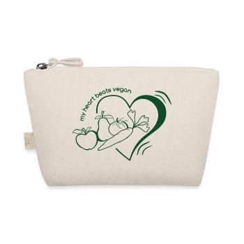 my_heart_beats_vegan - Bio-Täschchen - Natur - Vorne