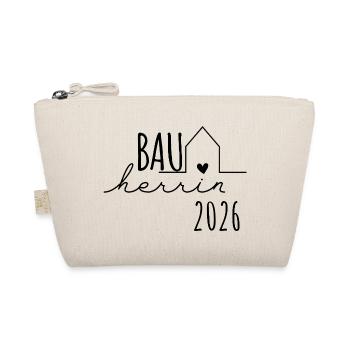 Bauherrin 2026 Geschenk Hausbau Baustelle - Bio-Täschchen - Natur - Vorne