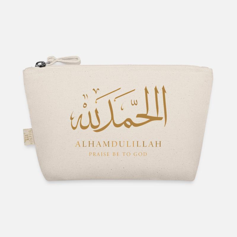 Alhamdulillah Schriftzug - Bio-Täschchen - Natur