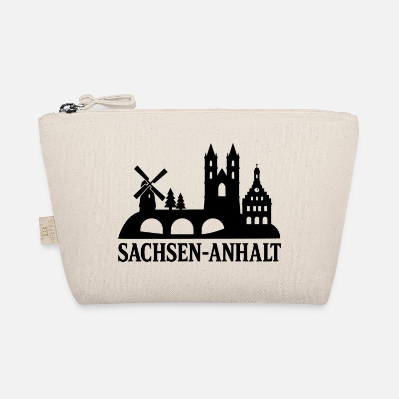 Saxony Anhalt State Silhouette Organic Pouch