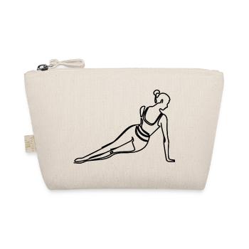Frauen Fitness Zeichnung - Bio-Täschchen - Natur - Vorne