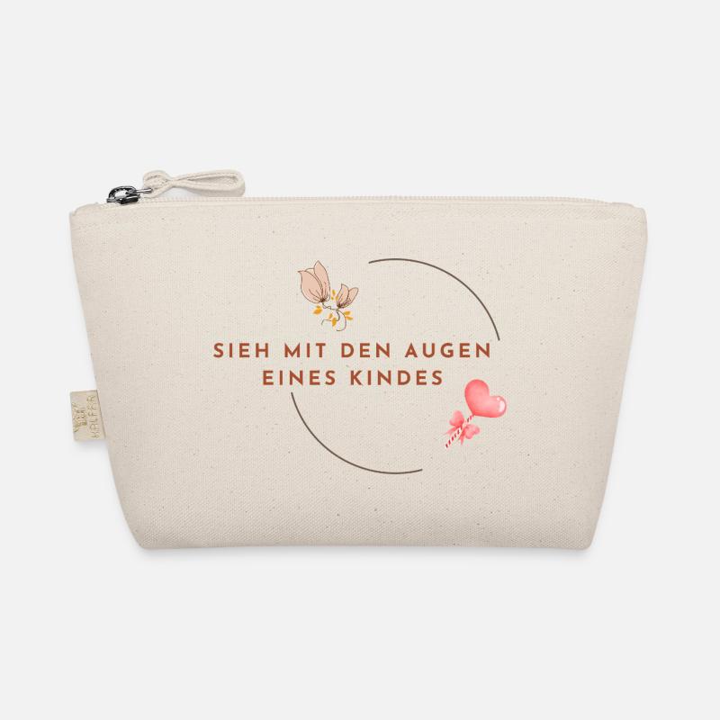 SIEH_MIT_DEN_AUGEN_EINES_KINDES - Inneres Kind - Bio-Täschchen - Natur