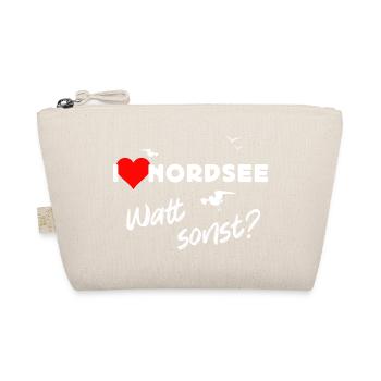 Nordsee Liebe Watt Design - Bio-Täschchen - Natur - Vorne