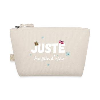 Juste une fille d’hiver cadeau - Trousse biologique - nature - Devant