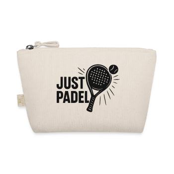 Just Padel Logo Silhouettes - Organic Pouch - nature - Front