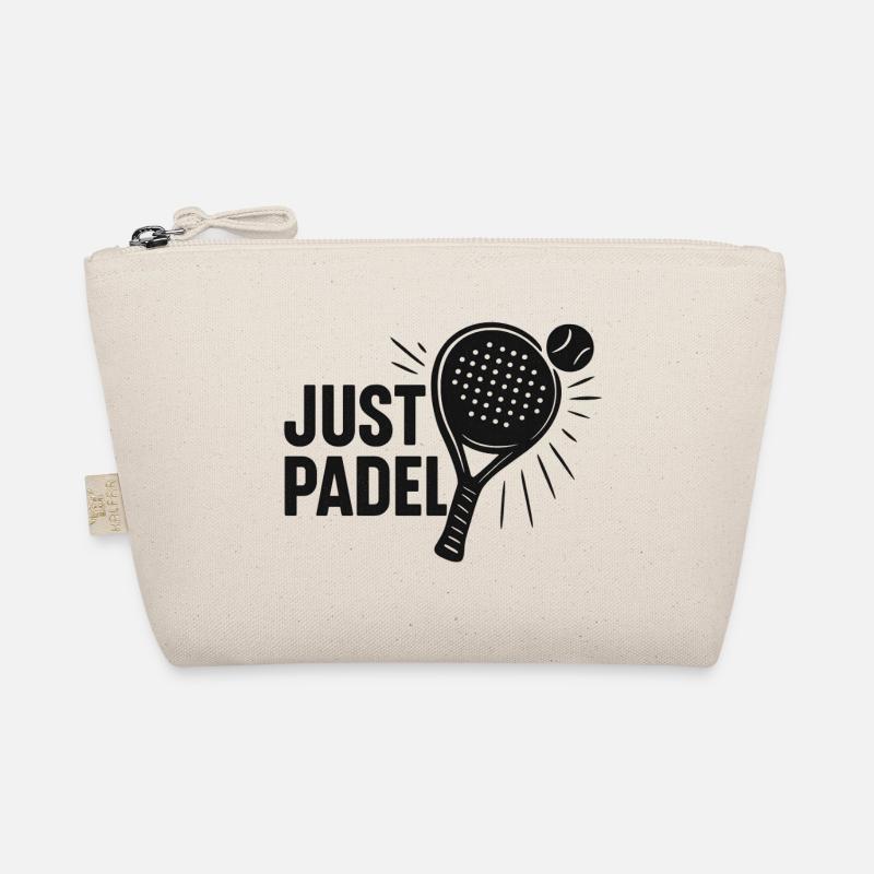 Just Padel Logo Silhouetten - Bio-Täschchen - Natur