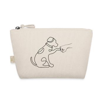 Main pointe chien silhouette minimaliste - Trousse biologique - nature - Devant