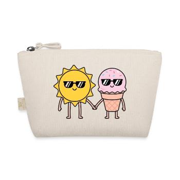 Happy Summer Sun Cartoon - Organic Pouch - nature - Front