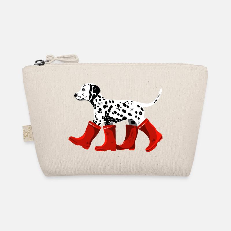Dalmatian with red boots - Organic Pouch - nature