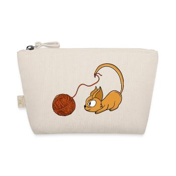 Un fil orange joueur qui poursuit un chat - Trousse biologique - nature - Devant