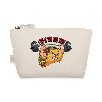 Taco Stark Hantel Barbell Fitness Workout Mexican  - Bio-Täschchen - Natur - Vorne