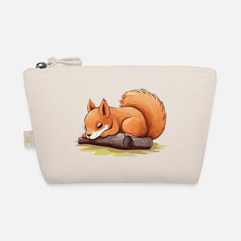 Eichhörnchen Süß Niedlich Baby Kinder Tier Cartoon - Bio-Täschchen - Natur
