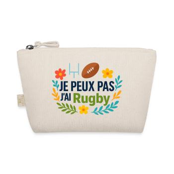 Je peux pas j'ai Rugby floral - Trousse biologique - nature - Devant