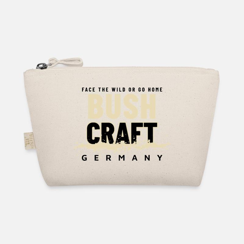 Bushcraft Schriftzug Outdoor Survival Craft Design - Bio-Täschchen - Natur