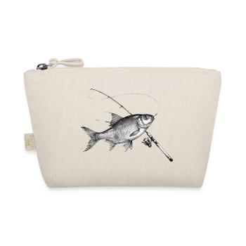 Rotauge Plötze Fisch Rute Angeln Ink - Bio-Täschchen - Natur - Vorne