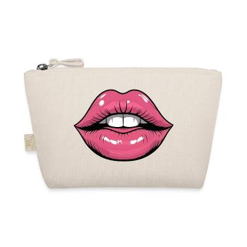 Pop Art Lippen Glanz - Bio-Täschchen - Natur - Vorne