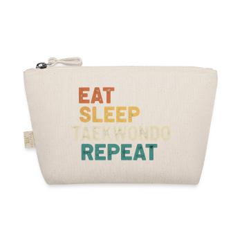 Eat Sleep Taekwondo Repeat - Retro Martial Arts - Organic Pouch - nature - Front