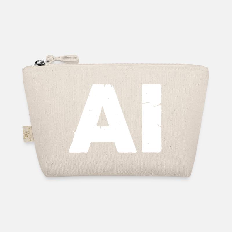 AI Artificial Intelligence Text Grunge Vektor Bio-Täschchen