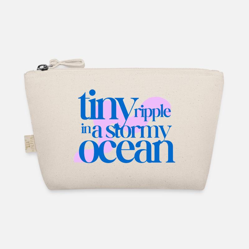 Tiny ripple in a stormy ocean (rosè background) Bio-Täschchen