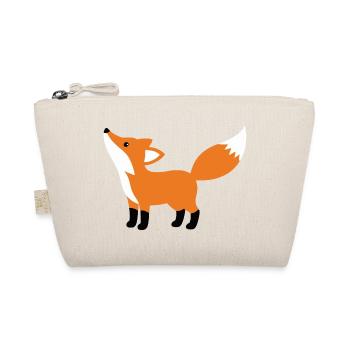 Süßer neugieriger Fuchs minimalistischen Stil - Bio-Täschchen - Natur - Vorne