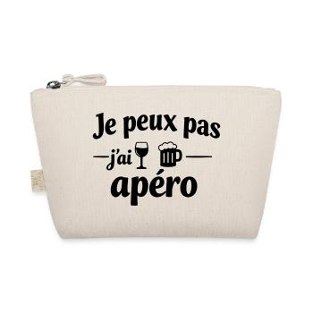 I can't I have an aperitif – Humor and funny message - Organic Pouch - nature - Front