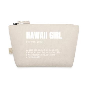 Hawaii Girl Typo-Design - Bio-Täschchen - Natur - Vorne