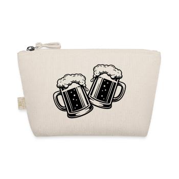 Bierglas Bier Anstossen - Bio-Täschchen - Natur - Vorne