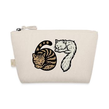 Sleeping 'Six Seven' cats - Organic Pouch - nature - Front