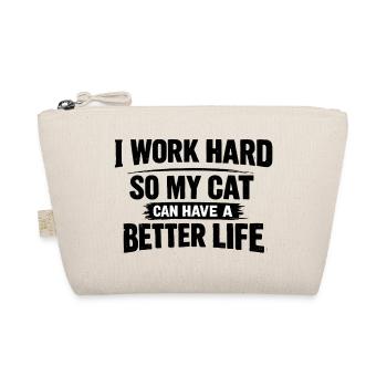 C’est drôle de travailler dur pour mon chat - Trousse biologique - nature - Devant