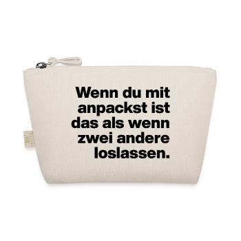 WENN DU MIT ANPACKST, TALENTFREI, SARKASMUS, AZUBI - Bio-Täschchen - Natur - Vorne