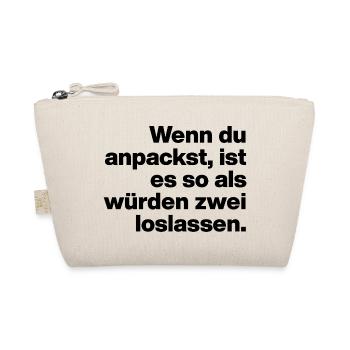 WHEN YOU GET DOWN TO BUSINESS, IT'S LIKE THIS... LAZY AND STUPID - Organic Pouch - nature - Front