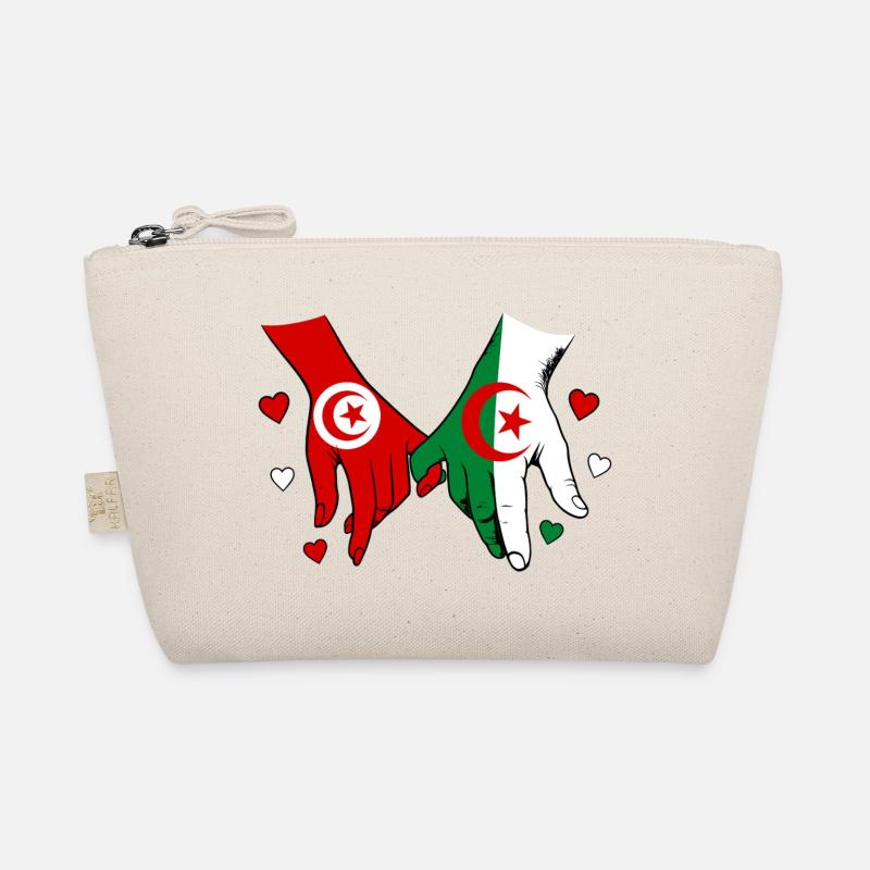 Tunisia Algeria Flag Holding Hands Organic Pouch