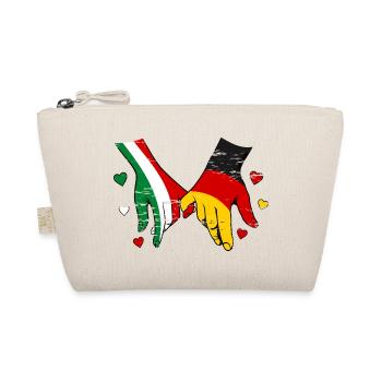 Drapeau italien-allemand tenant la main utilisé - Trousse biologique - nature - Devant