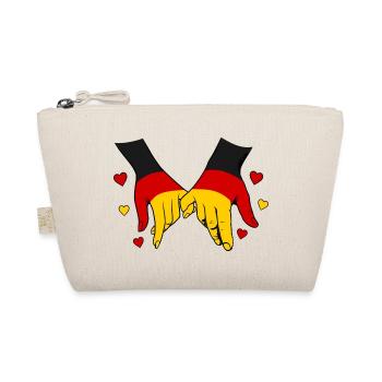 Germany Flag Holding Hands - Organic Pouch - nature - Front
