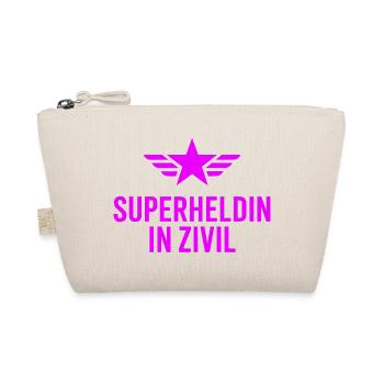 Superheldin In Zivil Superhero Superhelden Kostüm - Bio-Täschchen - Natur - Vorne