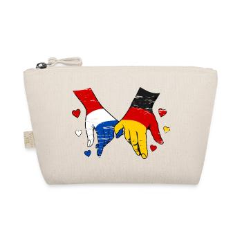 Holland Germany Flag Hands Heart Shape Used - Organic Pouch - nature - Front